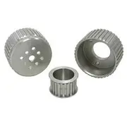 Aeroflow Gilmer Drive Kit (Belt not included) - Silver Finish suit Chev V8 with Short Water Pump, AF64-3000