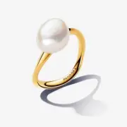 New Pandora Baroque Treated Freshwater Cultured Pearl Ring 163293C01-50 UK K