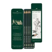 Top Quality Graphite Pencils Set of 6 for Sketching Drawing Writing in Tin