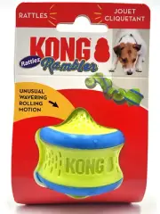 KONG Rambler Rattlez Swirl Ball Medium Fetch & Chew Dog Toy 2.5"