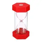 3 Minute Sand Timer, Hexagon Small Sandy Clock, Count Down Sand Glass Red