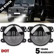Pair 80W 4inch Car Led Fog Driving Light for Jeep Wrangler 1997-2019 LJ JK JL TJ (for: Jeep)
