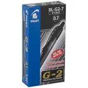 Pilot G2 Retractable Gel Pen 0.7mm Black 12 Pack