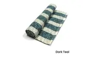 Noah Stripe Cotton Ribbed Table Runner 33 x 150 cm Dark Teal