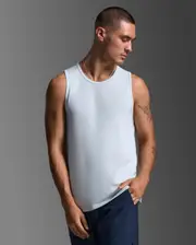 Aero Tank, 2XU, XL, Moonstone/Black Reflective, Male