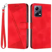Phone Case For Xiaomi Redmi Note 12 Pro+ 5g, Pu Leather Triangle Imprinted Wallet Stand Cover