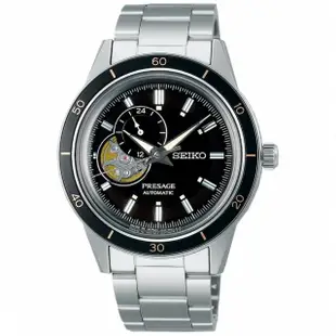 【SEIKO 精工】Presage 60年代復刻機械錶-黑x銀/40.8mm(SSA425J1/4R39-00Z0D)