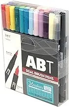 Tombow Dual Brush Pen ABT Twin Type Graphic Marker, Assorted