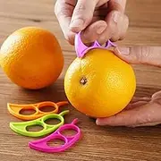 Colorful Fruit Slicer Peeler Remover Plastic Orange Citrus Lemon Openers Mini Hand Grapefruit Peeling Cutter Kitchen Gadgets