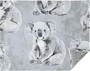 FRODOTGV Cute Koalas Gray Throw Blanket for Office Comfy Throw Blankets Couch Blankets 50 x 70 Blankets & Throws