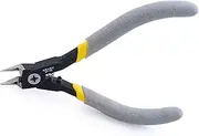 Super Precision Sprue Cutter For Plastic - 5 Inch Steel Side Cutter Nippers With Slim Bilateral Cutting Edges & Non Slip Handles