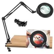 Ultra Long 12X Magnifying Glass with Light and Clamp, 5 Color Modes 12X Glass