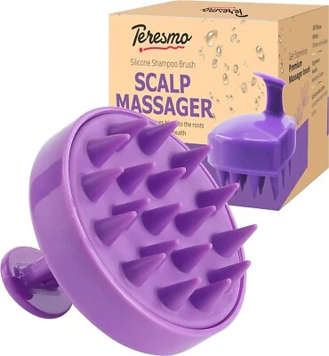 TERESMO Scalp Massager Shampoo Brush for Hair Care, Soft and Flexible Silicone B