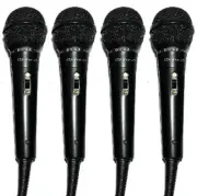 (4) DJ Karaoke PA Computer Podcast Mic MICROPHONE Extra Plug Adapter Table Stand