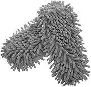 VERDANVERSE 2Pcs Chenille Cleaning Slippers for Home Office Washable Mop Shoes with Nonslip Design Soft Dusting Footwear for Efficient Floor Cleaning Dust Mopping Grey