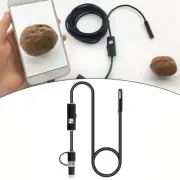 HD MicroUSB Type C 3 in 1 Borescope Camera 5 5mm Waterproof Lens