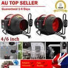 4/6" Inch Fan Silent Extractor Duct Hydroponic Inline Exhaust Vent Industrial