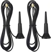 Dual Band WiFi Antenna 2.4GHz 5GHz 5.8GHz with Magnetic Base, 3dBi RP-SMA Connector 2-Pack for IP Camera WiFi Router Computer Network Devices Wireless Range Extender