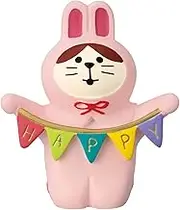 Deco Corporation concombre Rabbit Cat Flag Size: Approx. W4.4 D2.5 H5.2 ZCB-38435