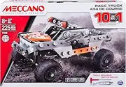 Erector by Meccano, 10 in 1 Model Race Truck Building Set, 225 Pieces, for Ages 8 and up, STEM Construction Education Toy