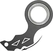 YIPUKIYI Keychain Spinner Fidget Ring metal Key Chain Spinner Fidget Ring type Toy for man women and kids (New Black)