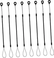 SOPOTUTU 8Pcs Pen Lanyard with Spring Loss Rope Retractable Stylus Leash for Easy Carrying Ring for Stylus Pens and Handwriting Tools