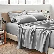ForZzz 2000TC Super King Sheet Set - 6 Piece Cozy Soft Bed Hotel Luxury Sheets Set -Microfiber-Ultra Soft Easy Fit Cooling & Breathable Wrinkle Resistant Sheets