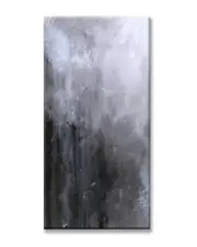 Ready2HangArt Licorice Rain Wrapped Canvas Abstract Wall Art by Karen Moehr