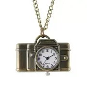 Unique Camera Shape Quartz Pocket Watch Bronze Watches for Photographers Friends