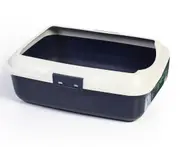 Salesbay Large Quality Pet Cat Kitty Litter Pan Tray Box With Rim 50X40X16cm