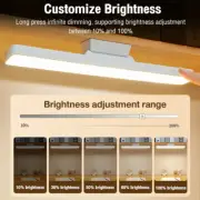 Magnetic LED Desk Lamp Touch Dimmable Reading USB Rechargeable Study Light