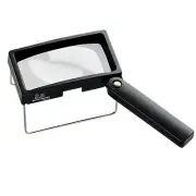 Eschenbach 2.8X Rectangular Magnifier with Stand - Black 100 x 50 - Model: 2843