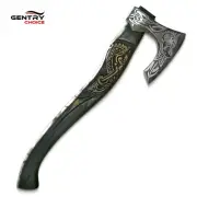 Hand-Forged Carbon Steel Viking Bearded Viking Axe with Ashwood Handle Gunnar