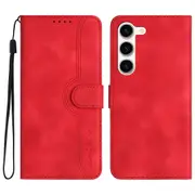 YX003 For Samsung Galaxy S23+ Imprinted Leather Cover Phone Wallet Case with Stand