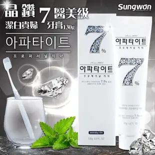 【APATITE SUNGWON】韓國晶鑽7% 醫美級潔白 鑽石貴婦牙膏