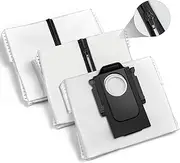 Reusable Dust Bags for Roborock S8 Pro Ultra, S8+, S7 MaxV Ultra/Max Ultra, Q5+, Q7+, Q5 Pro+, Q8 Max+ Robot Vacuum & Auto-Empty Dock Pure, 2.5L Reusable Vacuum Bags Replacement Parts, 3 Pack