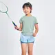 【KIDS】MOLLIFIX 瑪莉菲絲 下擺圓弧拚網訓練上衣 (酪梨綠)
