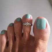 Sterling Silver Flower with Braided Band Toe Ring, Flower Ring, Silver Ring