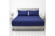1000TC Microfibre Fitted Sheet Comfort Soft Set(Navy)