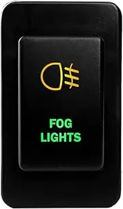 12V 3A ON-OFF Push button Switch FOG LIGHTS for Nissan PATROL GQ (1987~1997) GU Series 1 (1997~2001) AMBER GREEN