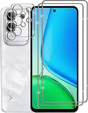 Screen Protector Compatible with VIVO Y29 4G [2 Pack] Camera Lens Protector [2 Pack], HD Tempered Glass, 9H Hardness, Bubble-Free, Ultra Transparent, Ultra Resistant (Clear)