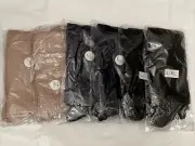 6 Pair Compression Socks Adult Size L/XL Black Navy Natural Over Calf NEW