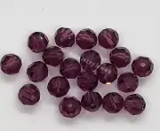 Swarovski Crystal Amethyst Faceted Round 5000 Beads; 4mm, 6mm, or 8mm