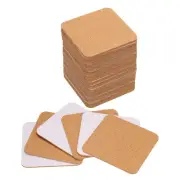 50pcs Self Adhesive Cork Coasters 3.5"x 3.5"x 0.08" Cork Mats Cork