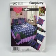 Simplicity Quilt pillows sewing pattern one size 1960 uncut