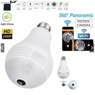 Panoramic Camera 360 Degree LED Light Bulb Wifi CCTV IP moni