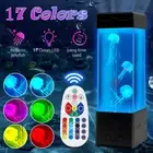 17-Colors Jellyfish Lamp Aquarium Tank Lava Lamp LED Mood Lamp Night Light