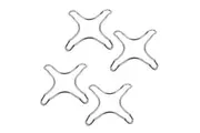 4x Appetito Kitchen Gas Trivet Stove Top Ring Reducer Pot Stand Chrome Plated