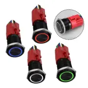 IP67 Metal Latching Push Button Switch 19mm LED Light SelfLockingReset