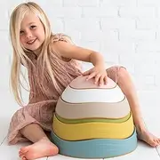 Bouncee Stepping Stones for Kids| Kids Balance Stones | Kids and Toddler Stepping Stones | Sensory Stepping Stones Toy |Kids Stepping Stones Helps Balance 6 Pack